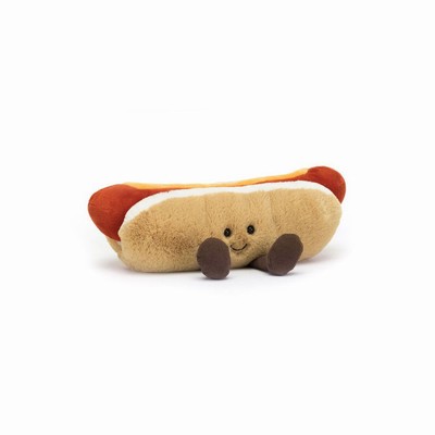 Jellycat Hot Dog USA | 40218JNWO